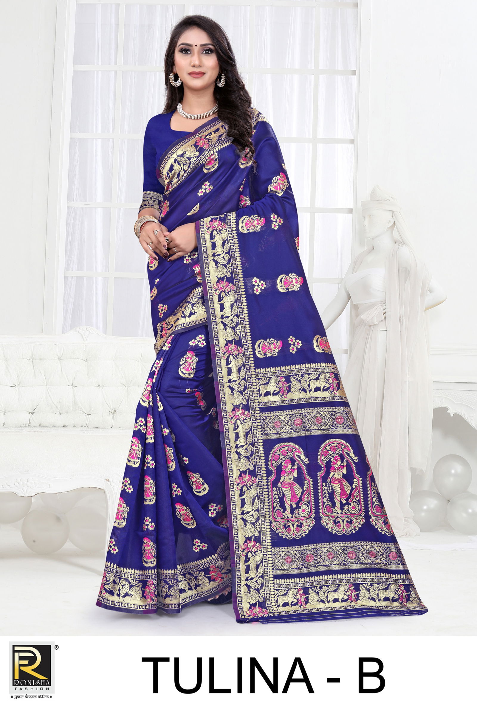 Ronisha Tulina Latest Fancy Designer Ethnic Wear Latest Saree Collection
